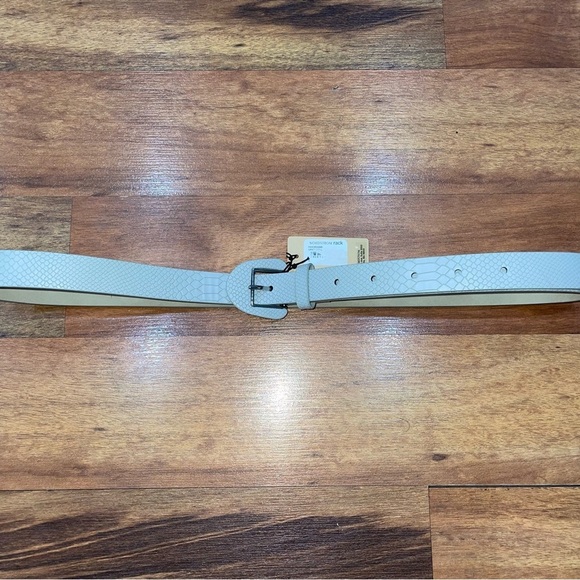 Halogen snakeprint leather belt gray - Picture 3 of 3